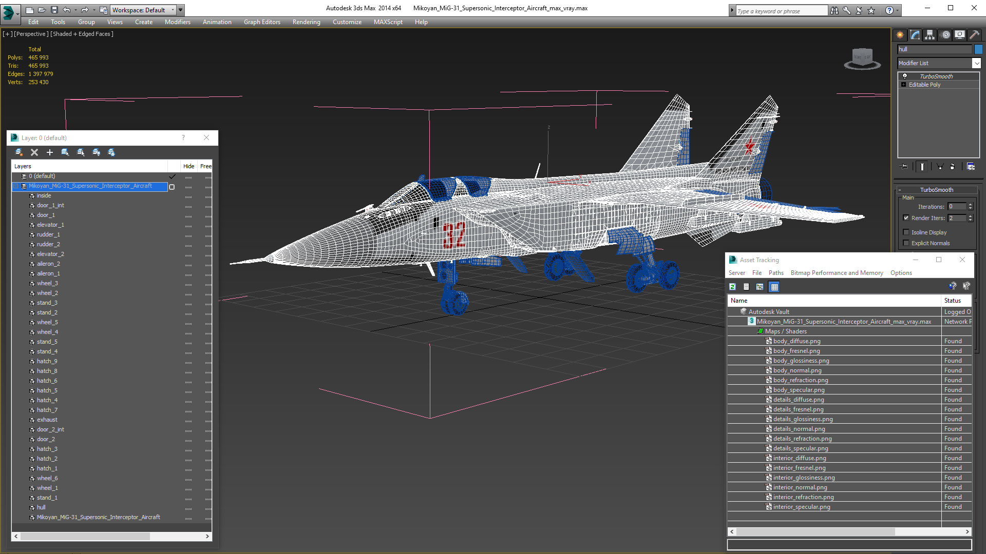 3D Mikoyan MiG-31 Supersonic Interceptor Aircraft