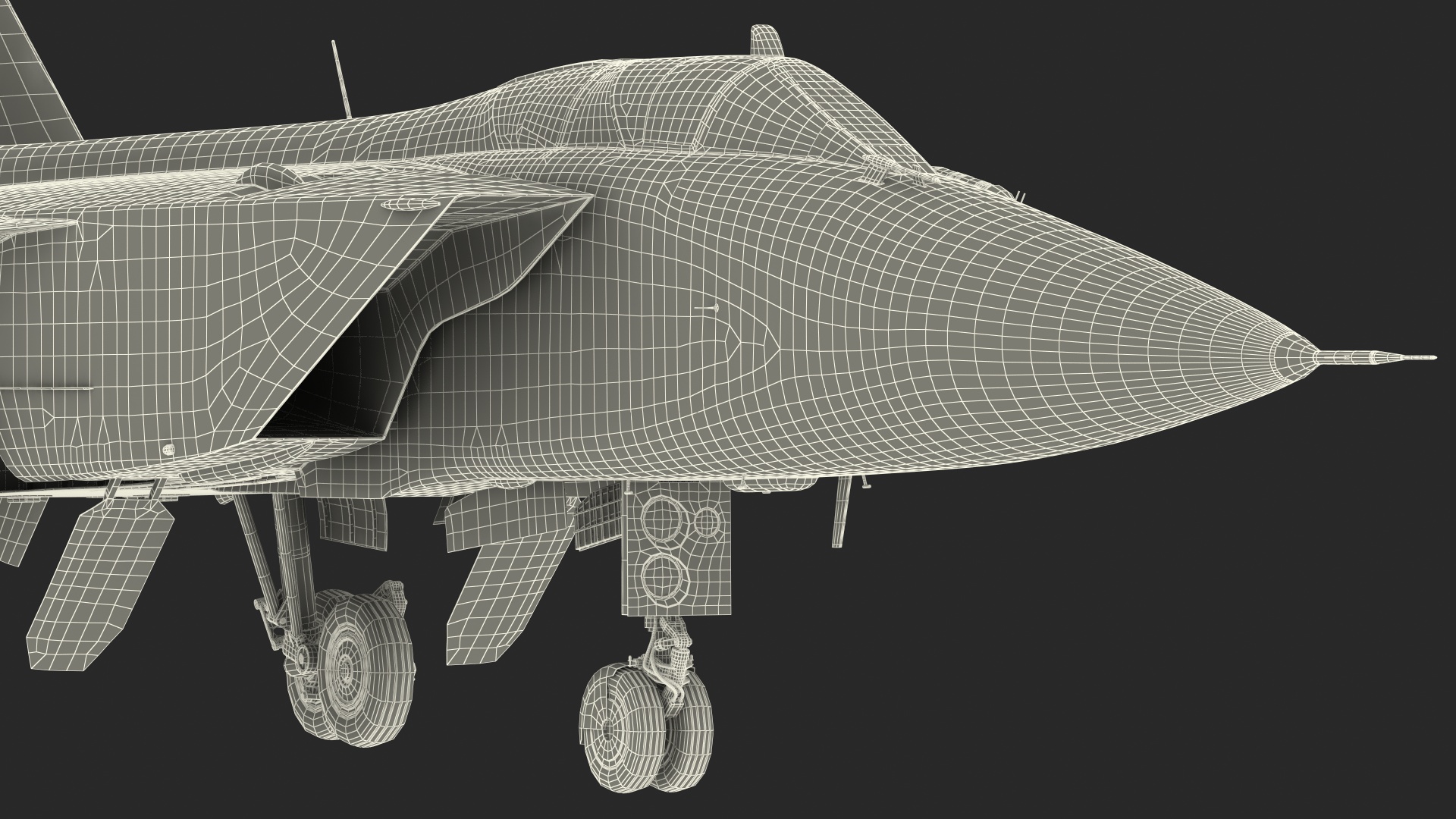 3D Mikoyan MiG-31 Supersonic Interceptor Aircraft