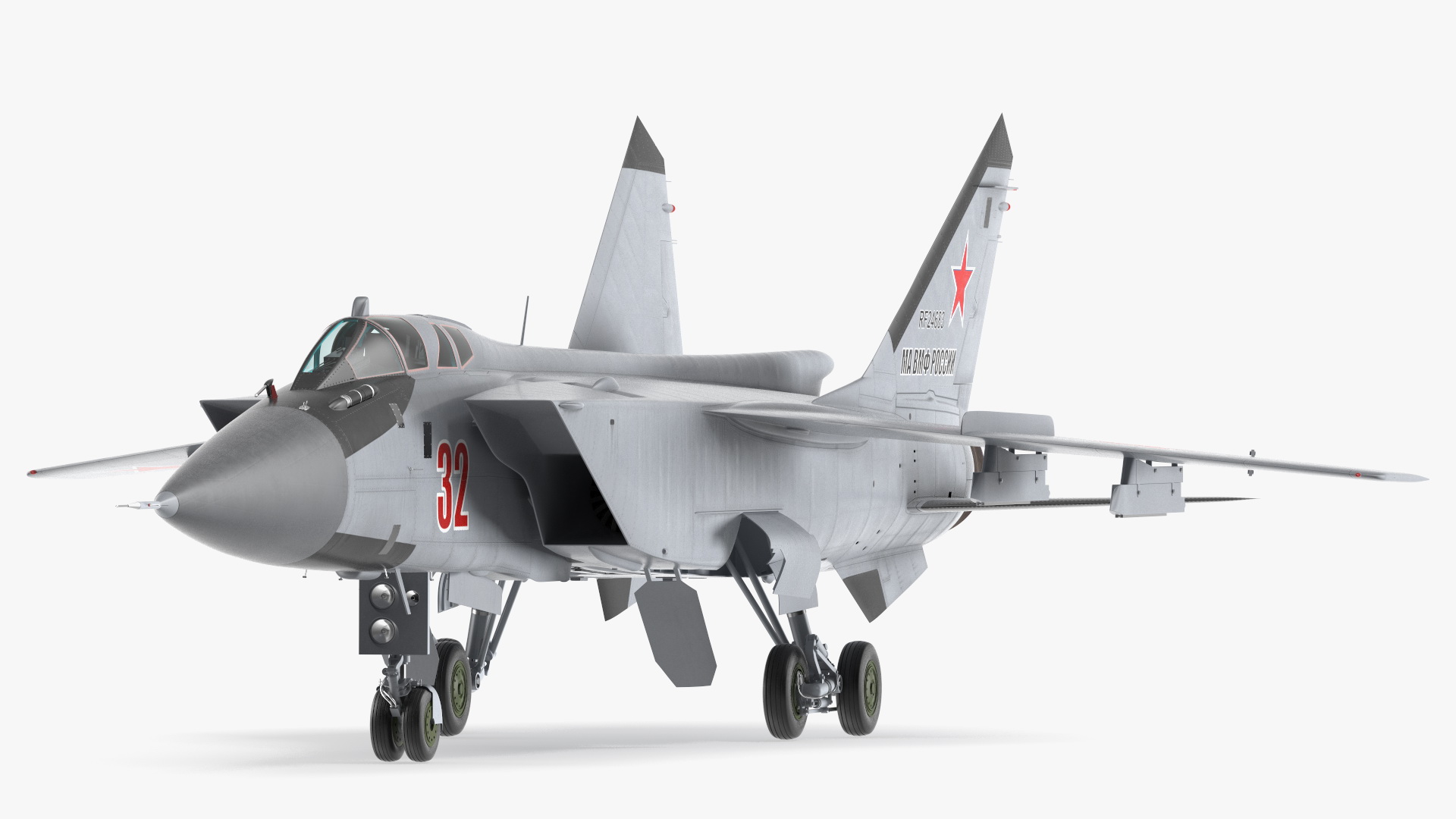 3D Mikoyan MiG-31 Supersonic Interceptor Aircraft