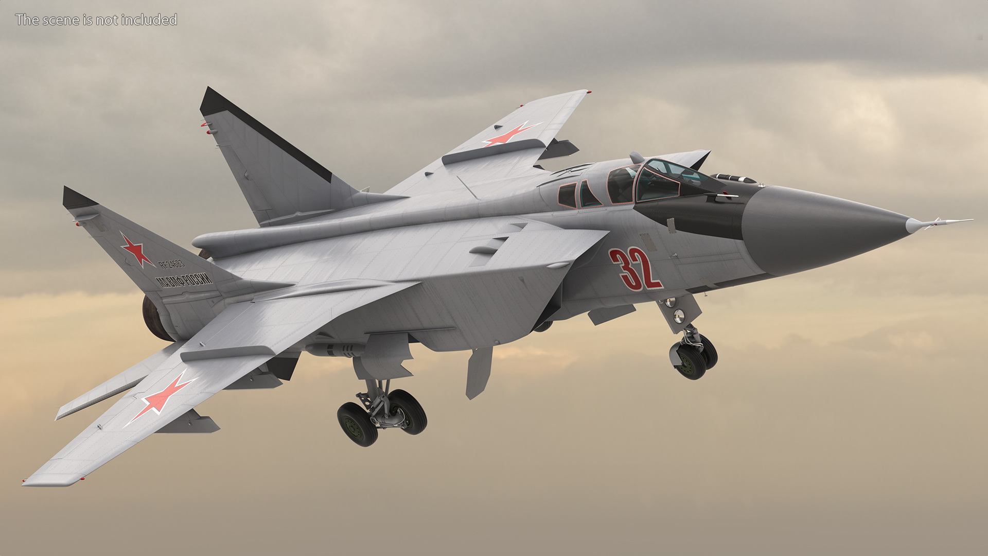 3D Mikoyan MiG-31 Supersonic Interceptor Aircraft