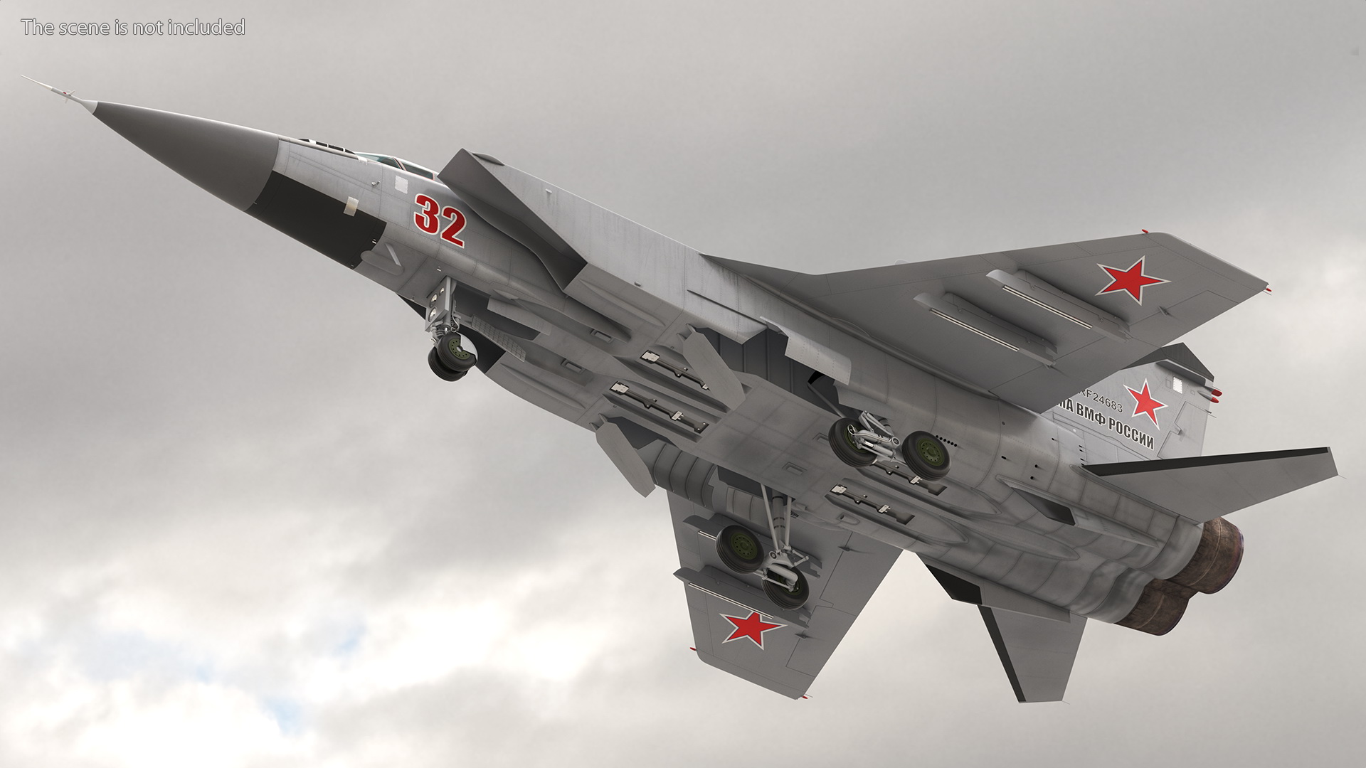 3D Mikoyan MiG-31 Supersonic Interceptor Aircraft