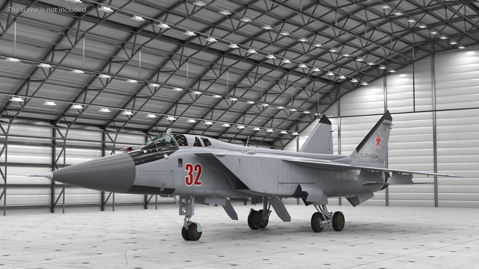 3D Mikoyan MiG-31 Supersonic Interceptor Aircraft