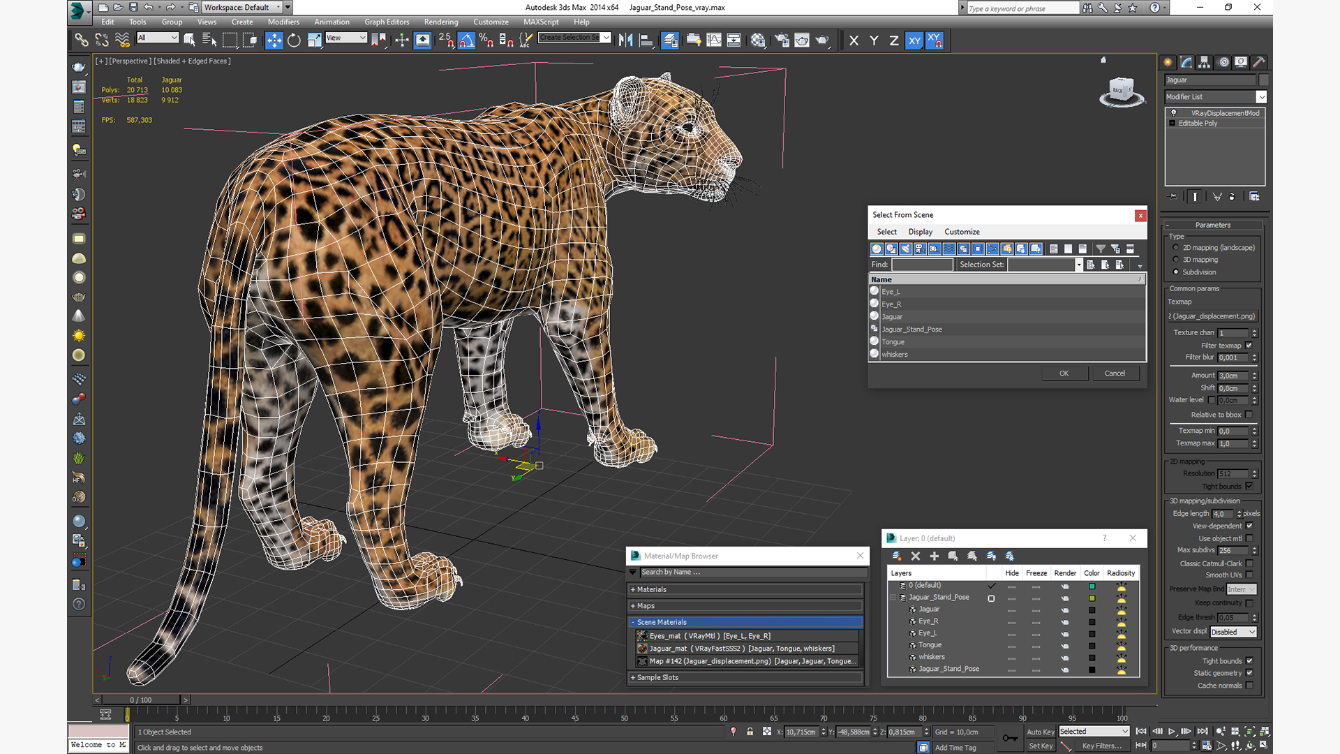 Jaguar Stand Pose 3D