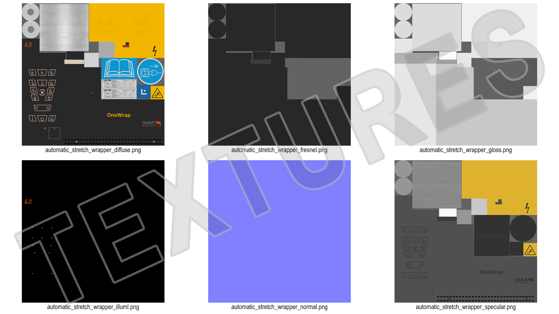 3D model ONEWRAP Semi Automatic Stretch Pallet Wrapper