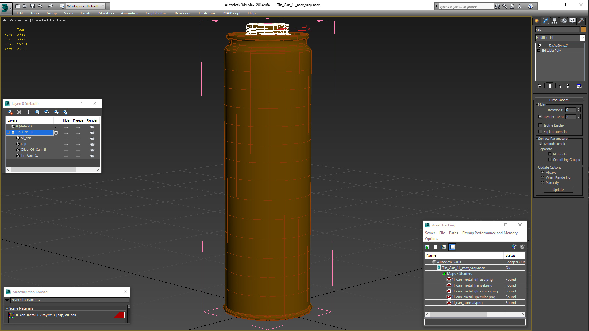 3D model Tin Can 1L