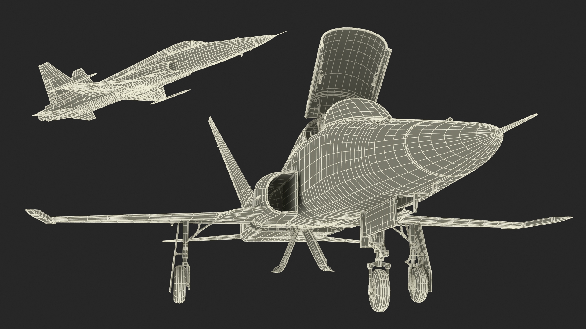 Iranian Aircraft HESA Saeqeh without Arm Rigged 3D