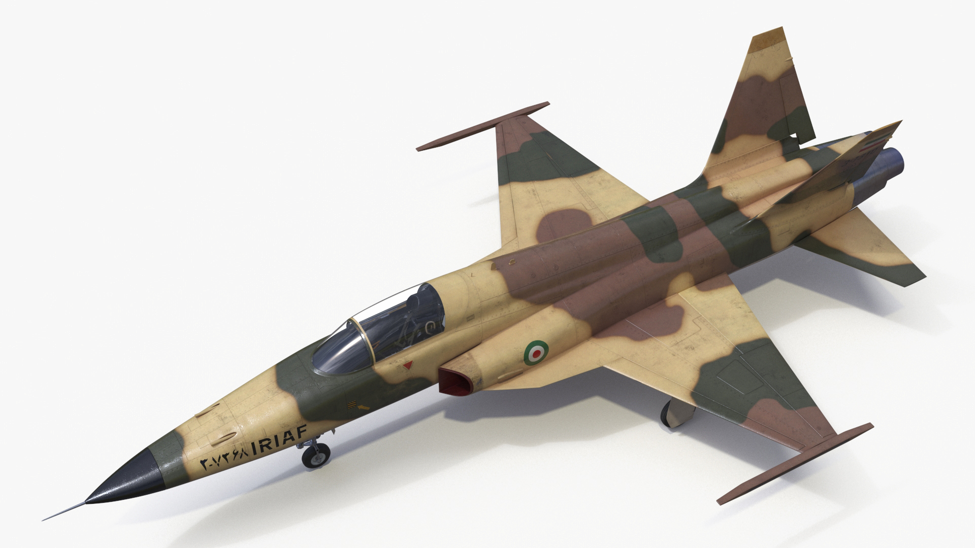 Iranian Aircraft HESA Saeqeh without Arm Rigged 3D