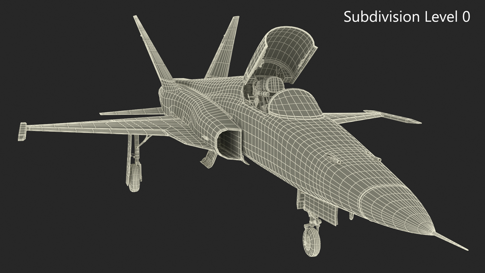 Iranian Aircraft HESA Saeqeh without Arm Rigged 3D