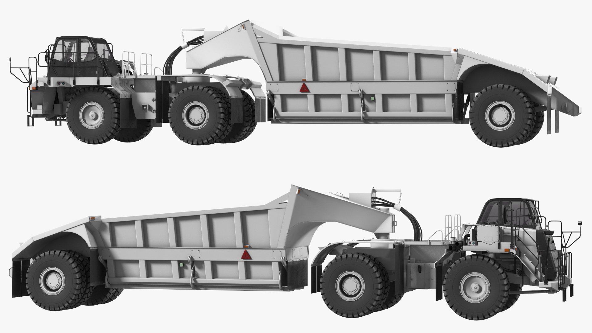 Heavy Duty Dump Trailer Clean 3D model