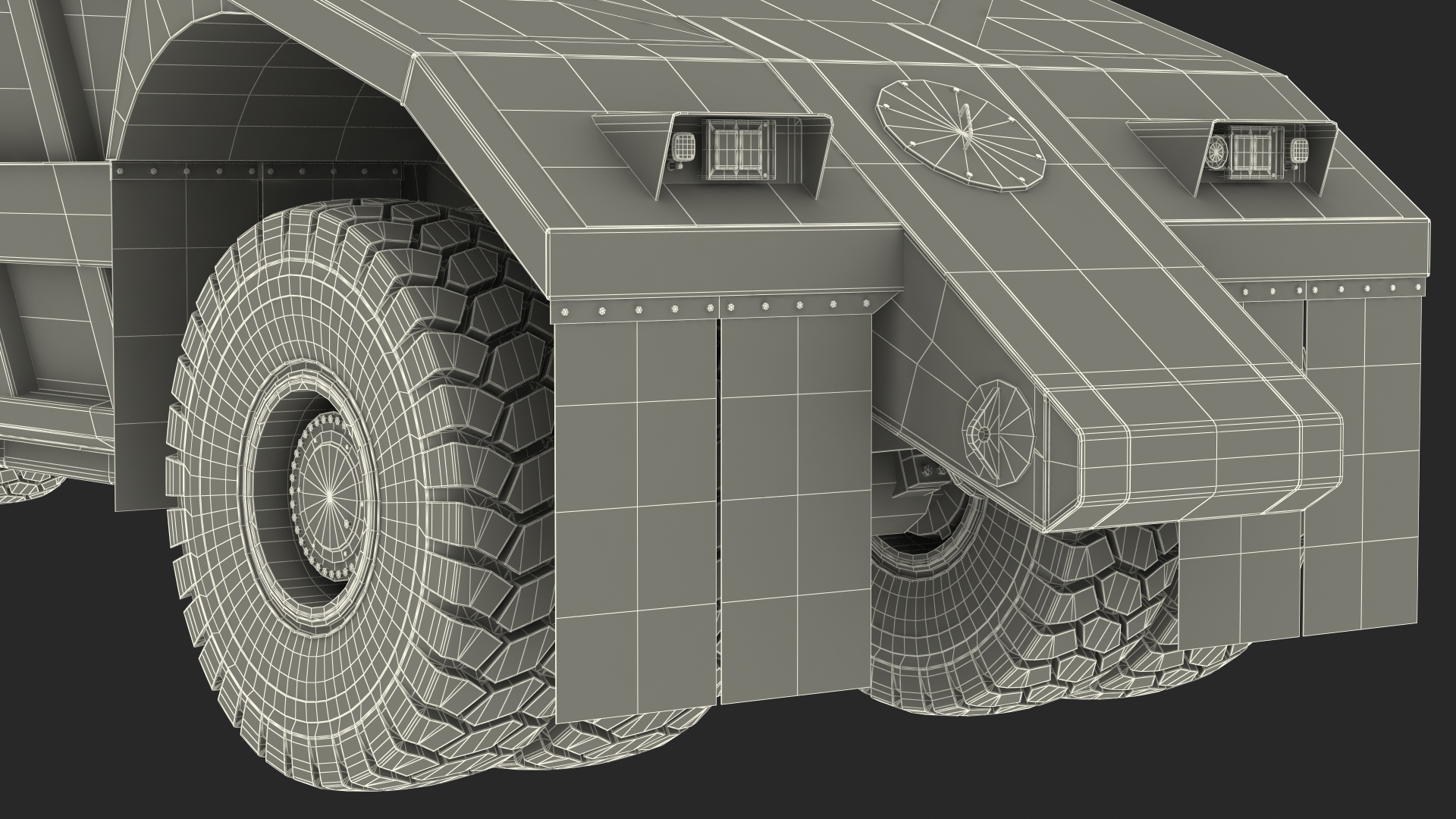 Heavy Duty Dump Trailer Clean 3D model