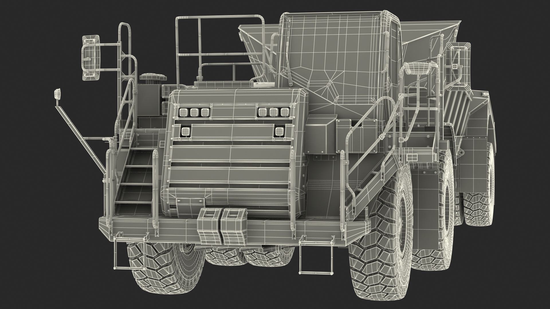 Heavy Duty Dump Trailer Clean 3D model