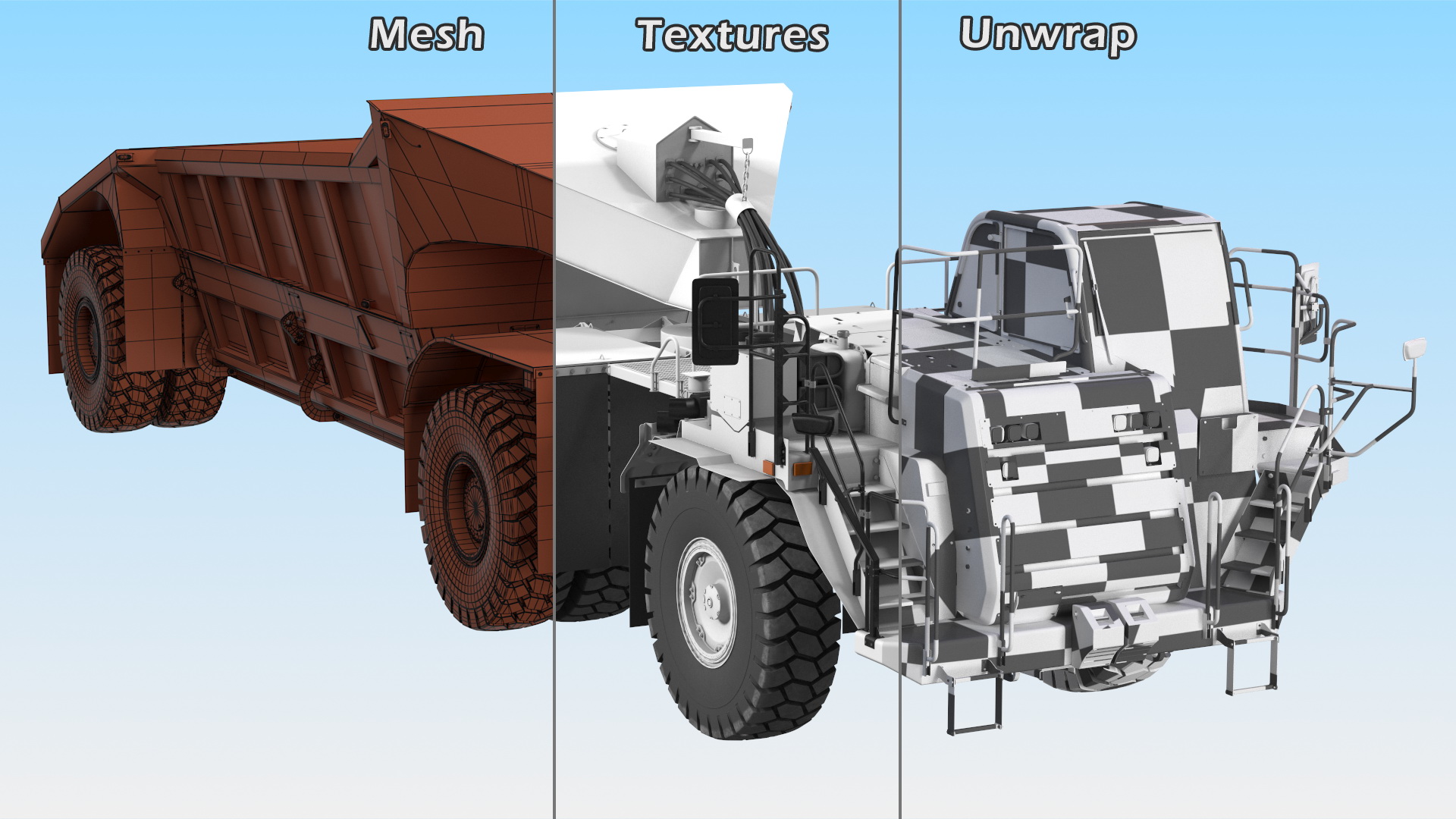 Heavy Duty Dump Trailer Clean 3D model