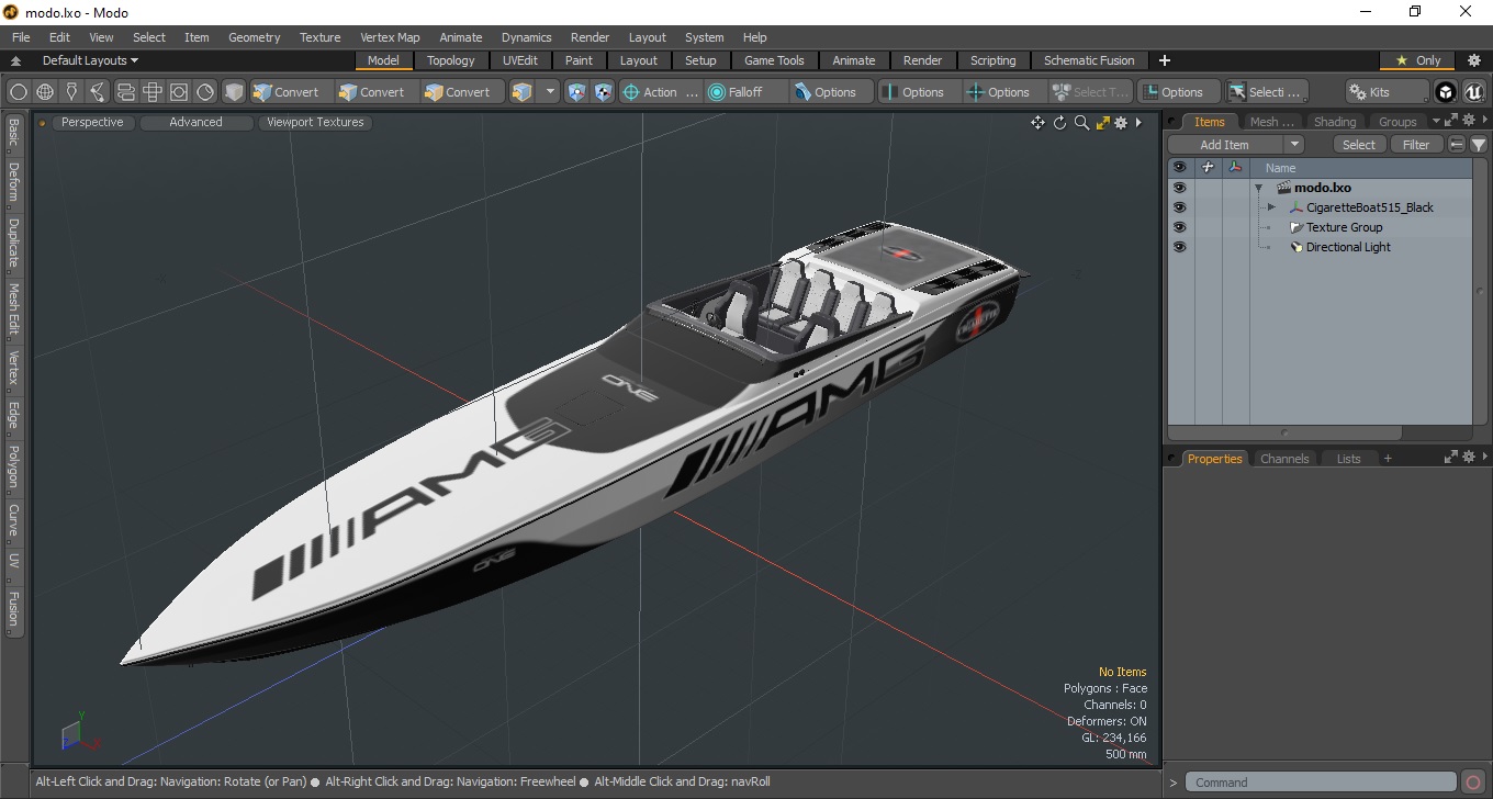 Cigaretteboat515 Black 3D