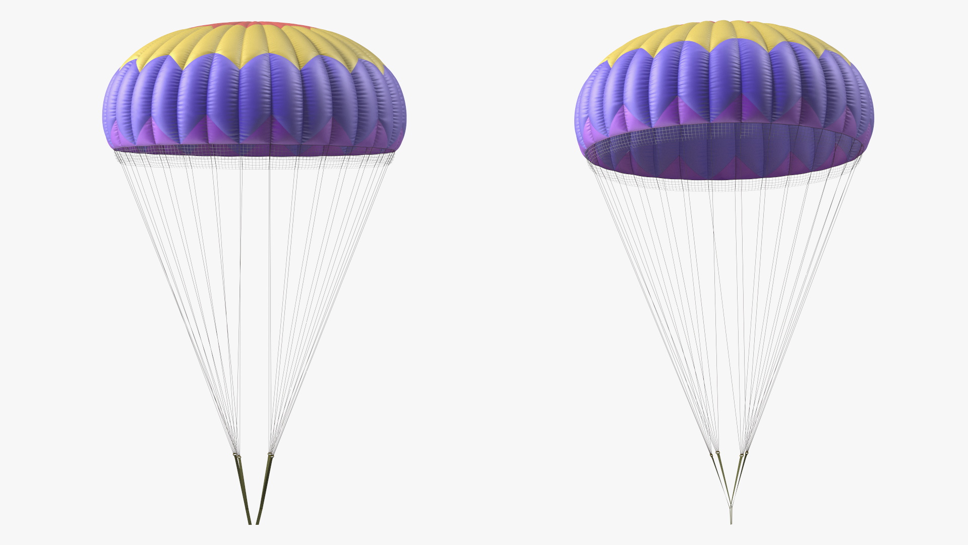 3D Round Color Parachute