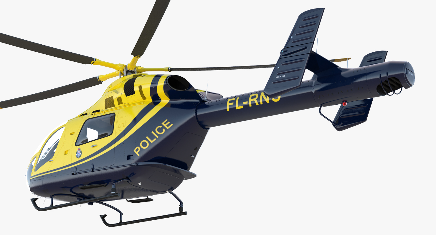 3D Police Helicopter MD 902 Explorer model