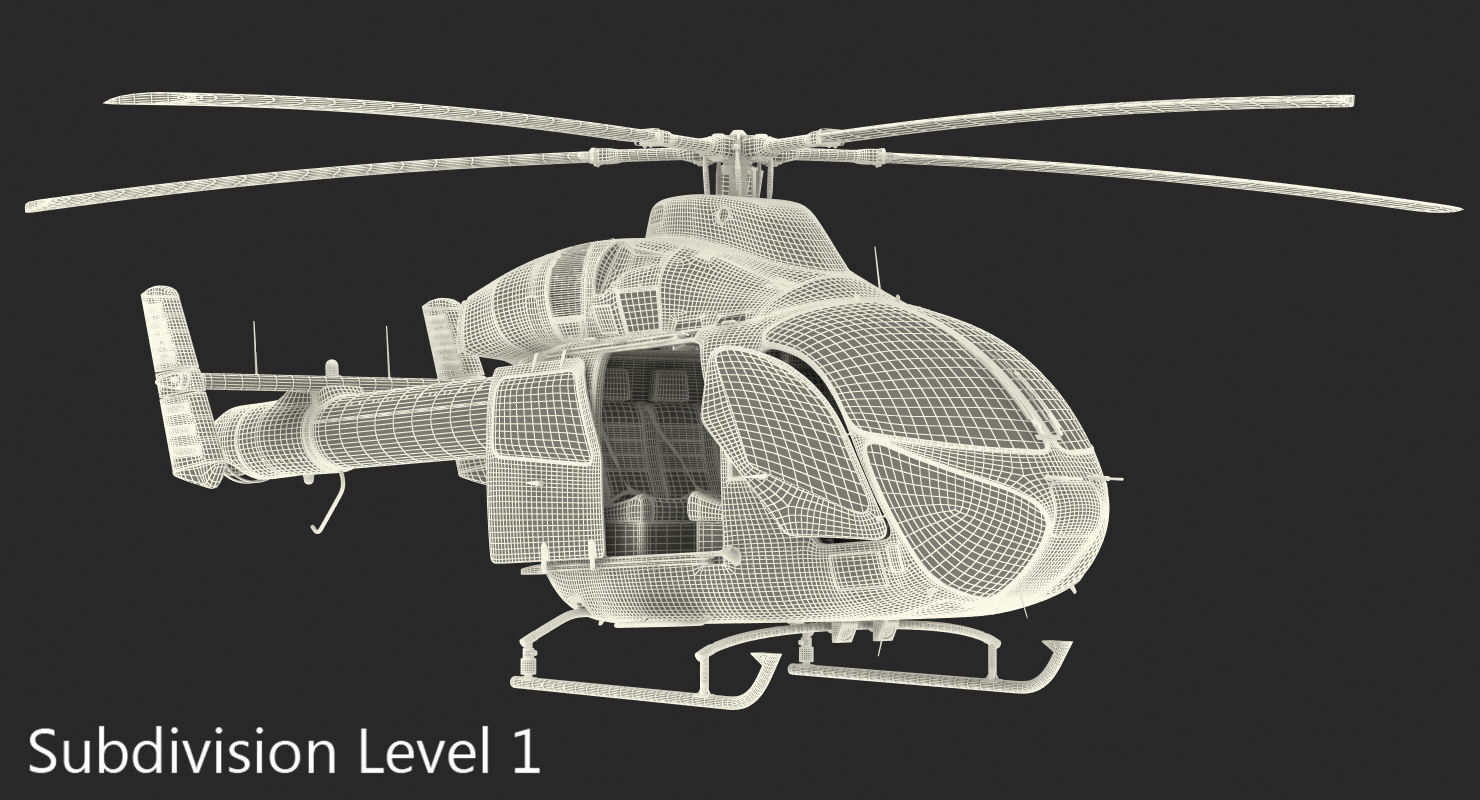 3D Police Helicopter MD 902 Explorer model