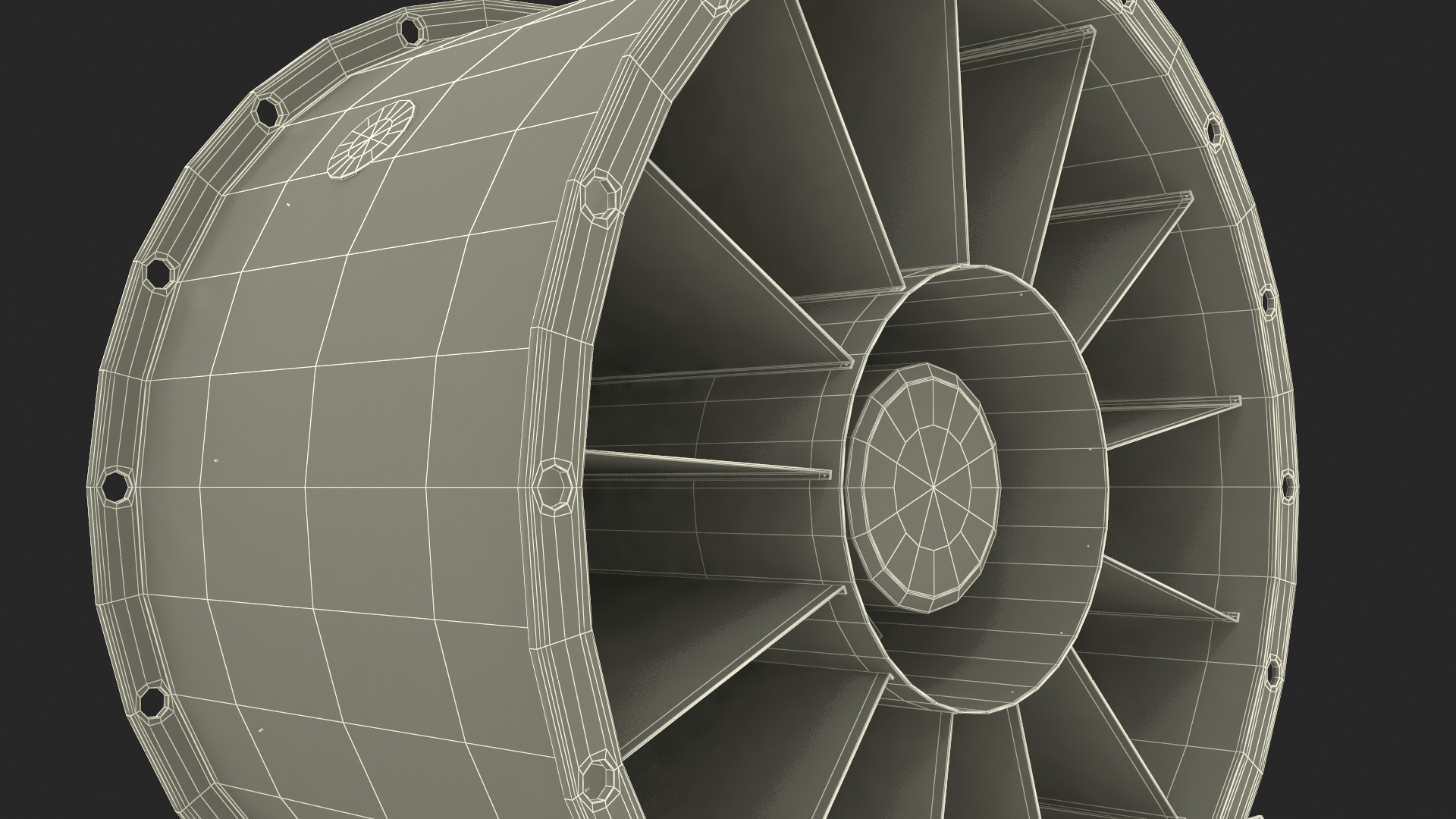 3D model Industrial Axial Fan