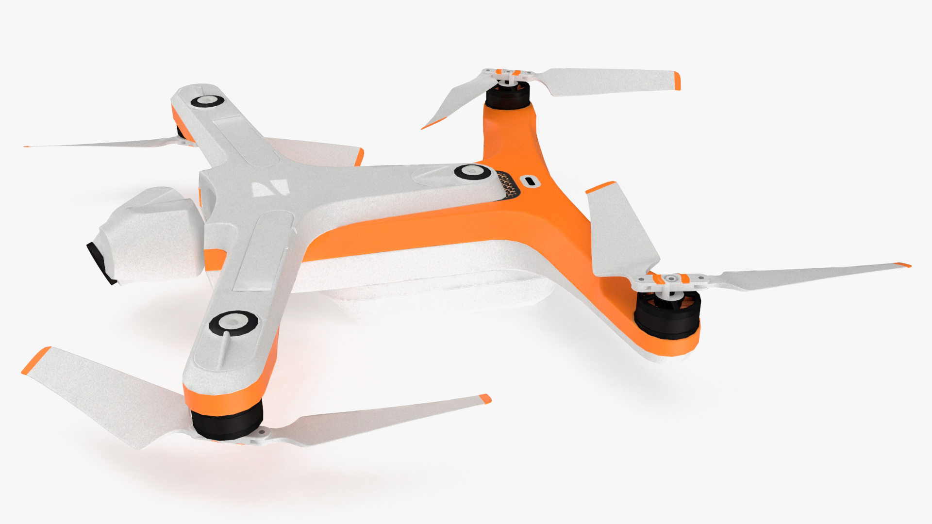 3D Advanced Drone White Off State Rigged for Maya