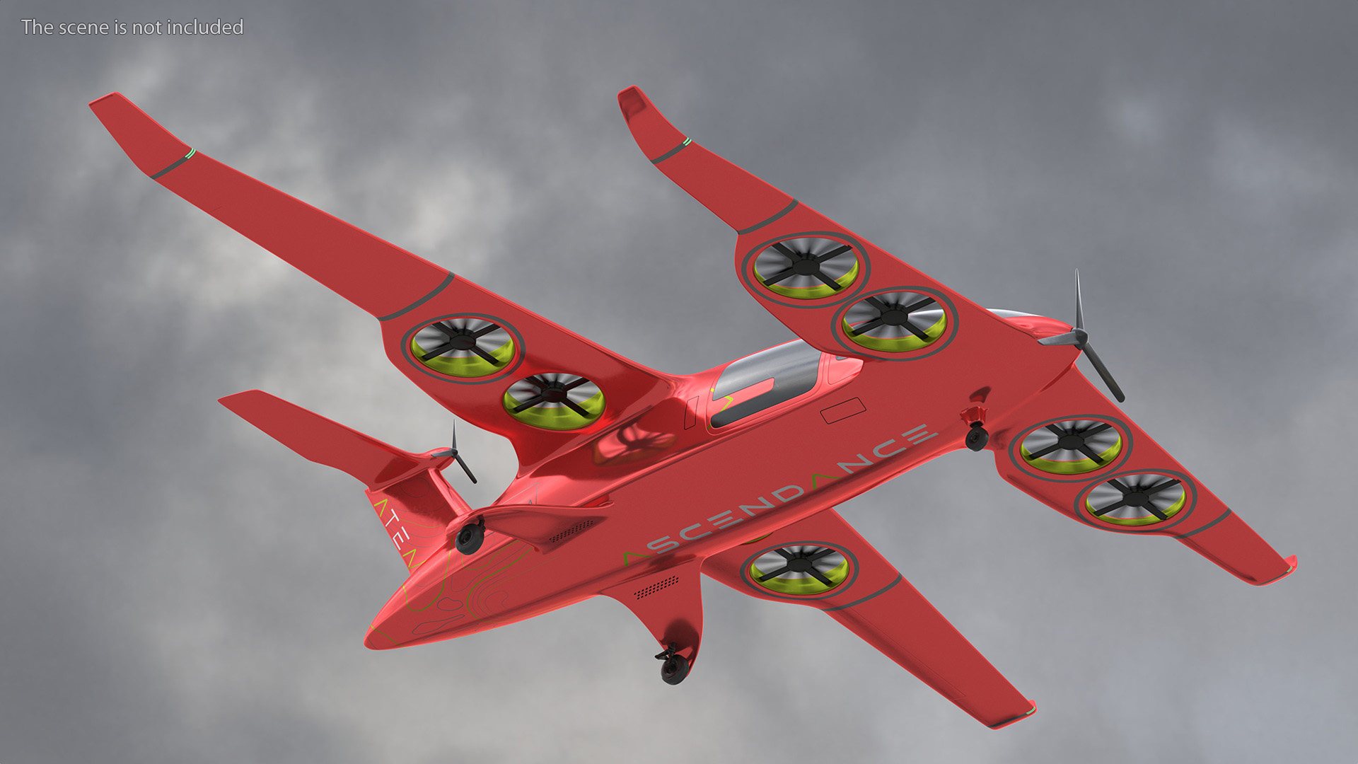 Atea eVTOL Red 3D model