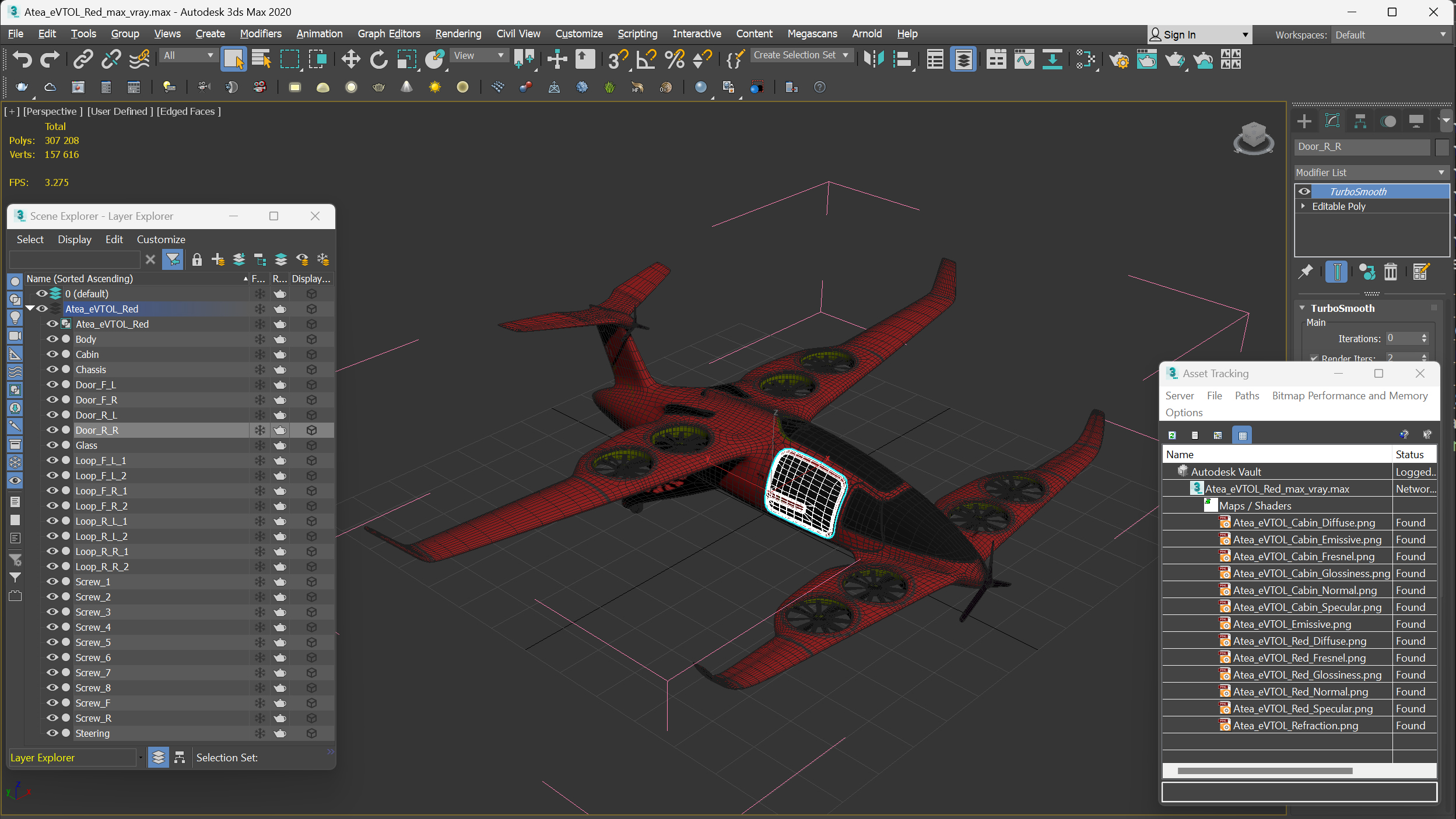 Atea eVTOL Red 3D model