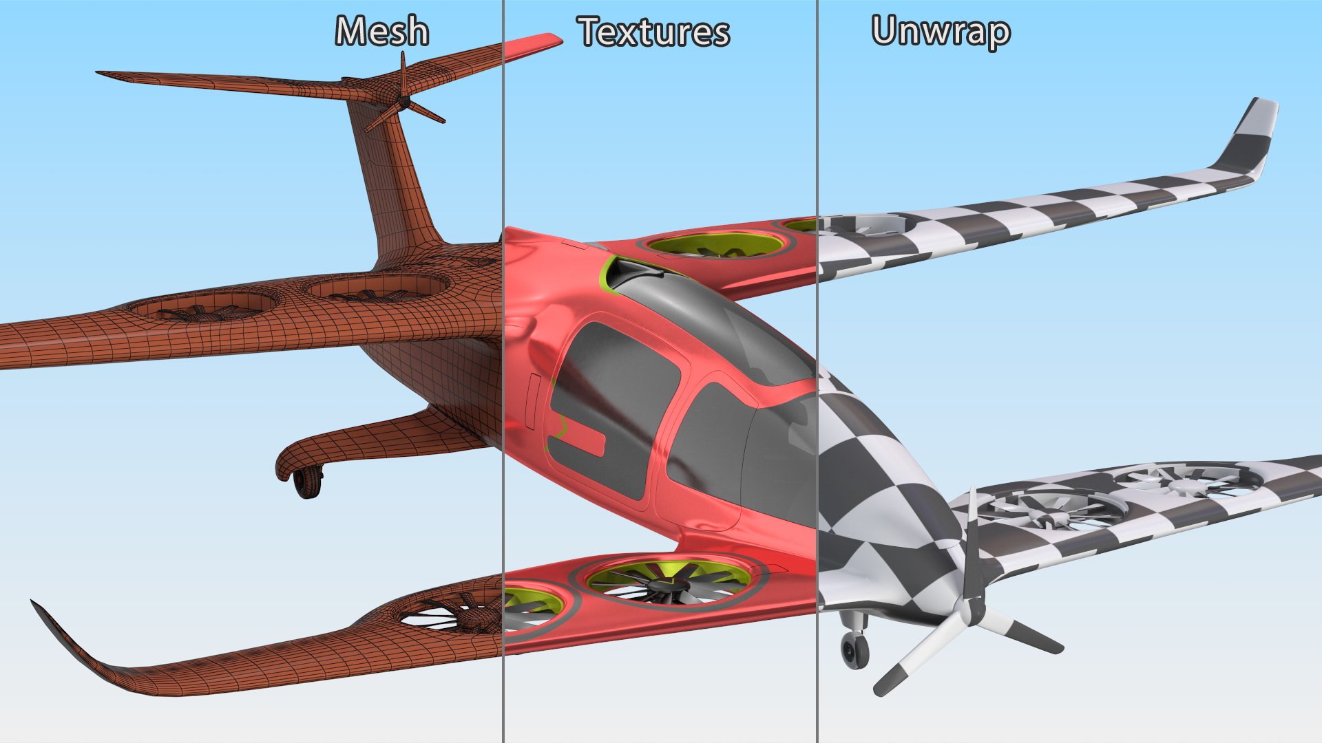 Atea eVTOL Red 3D model