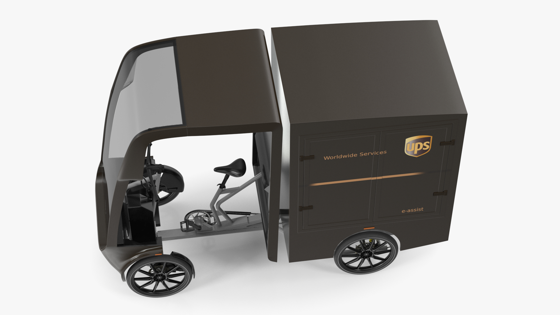 3D UPS Delivery Bike EAV