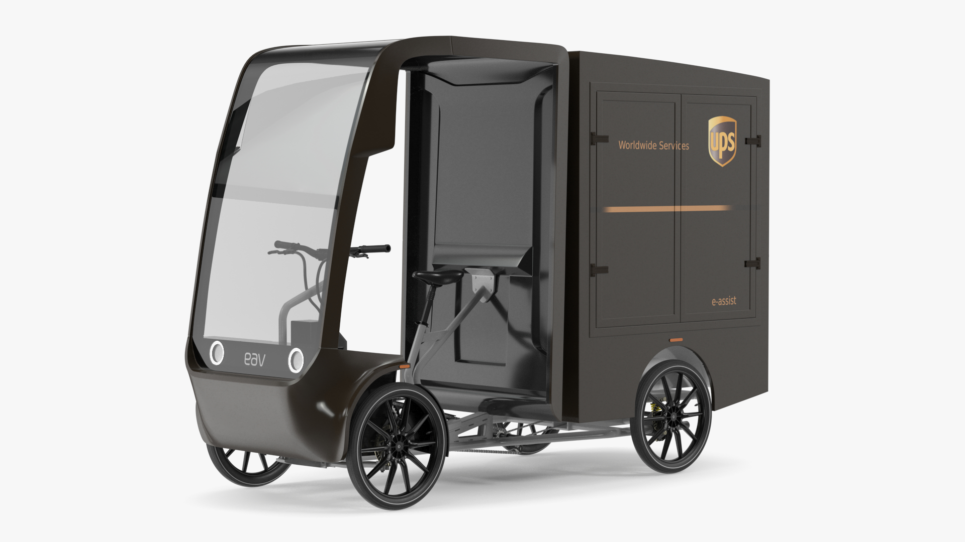 3D UPS Delivery Bike EAV