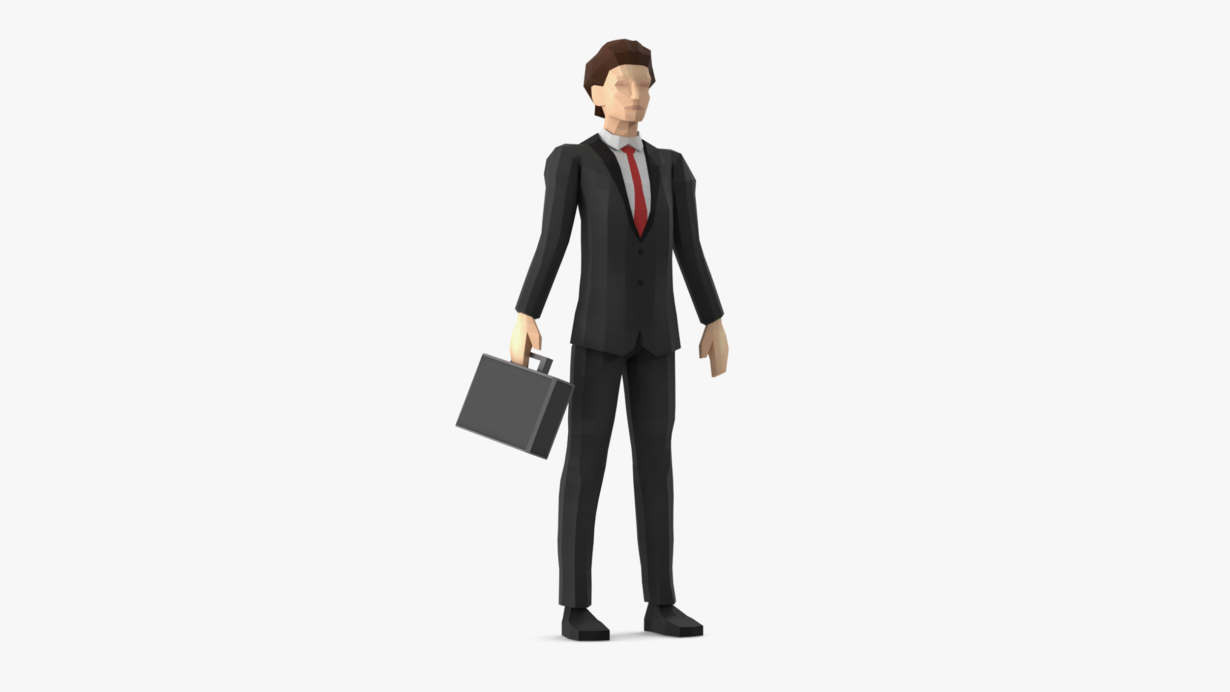 3D Businessman Low Poly Rigged for Maya