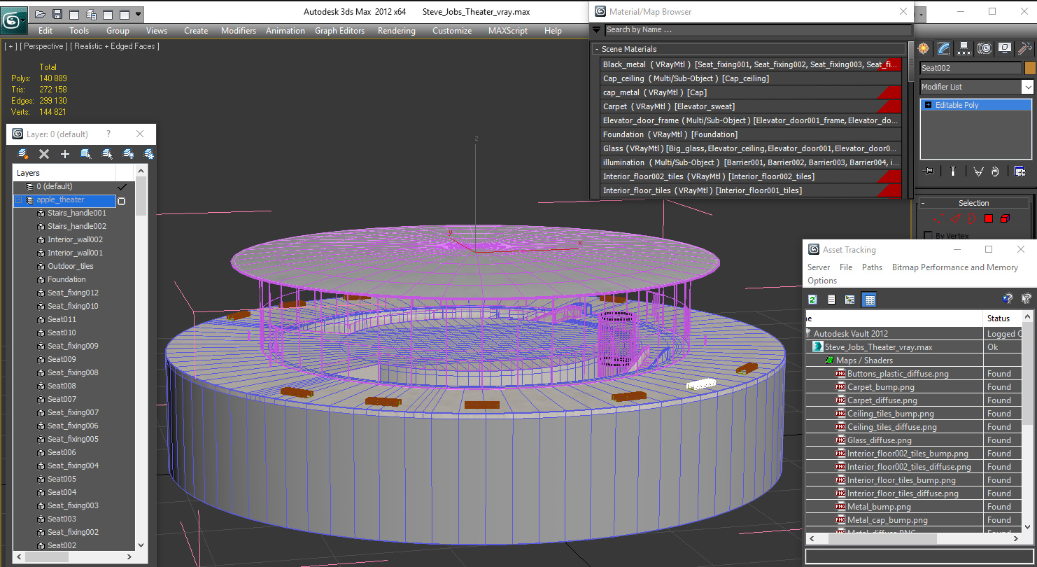 3D Steve Jobs Theater model