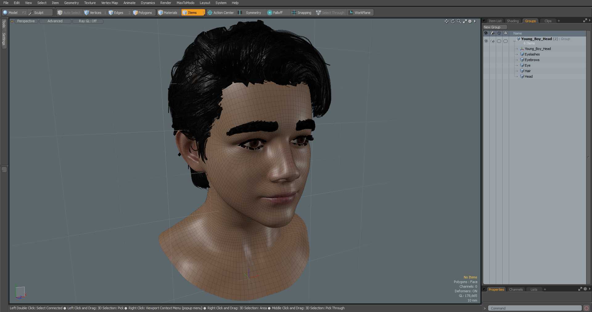 Young Boy Head 3D model