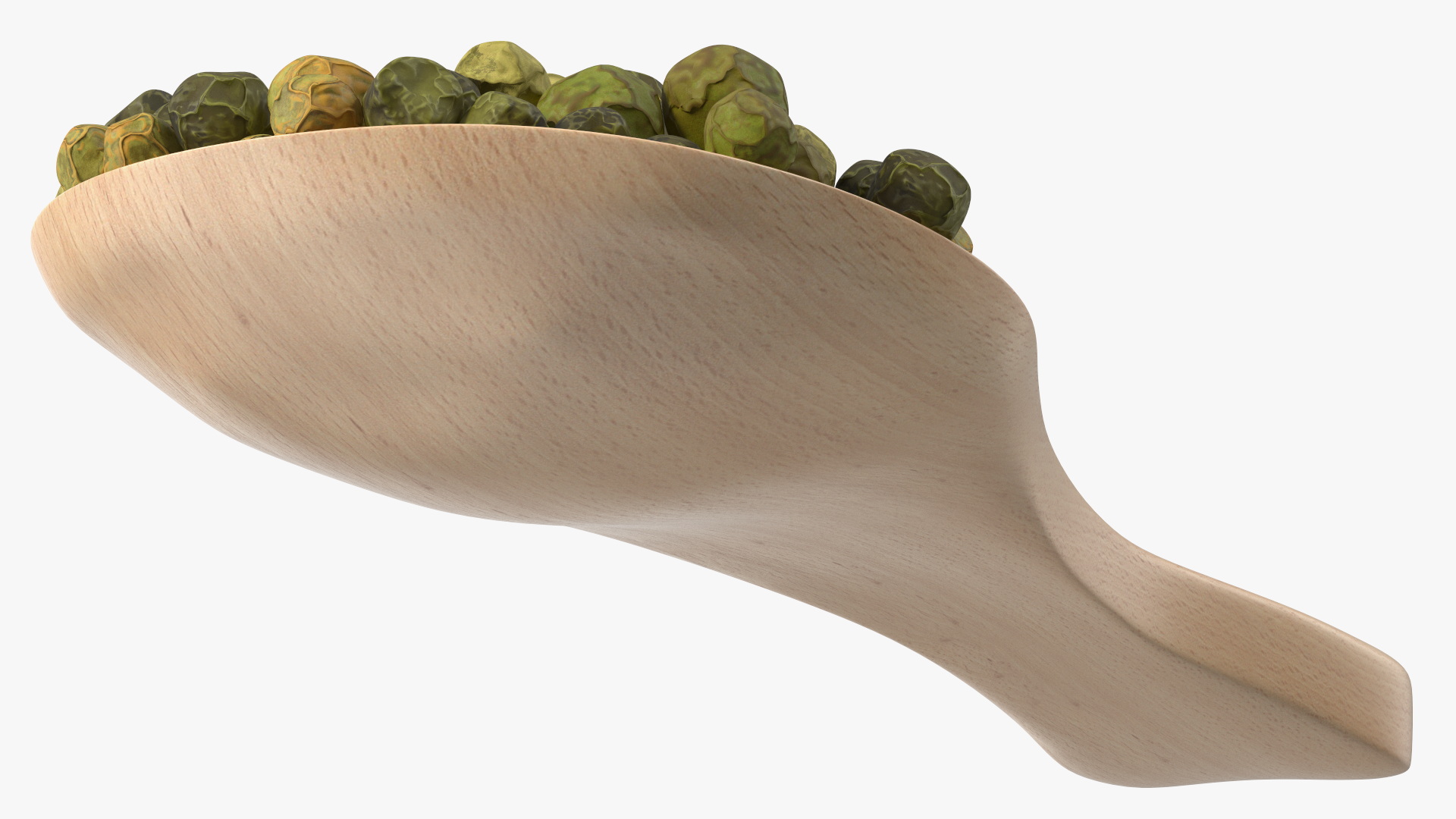 Spoon of Dried Green Peppercorns 3D