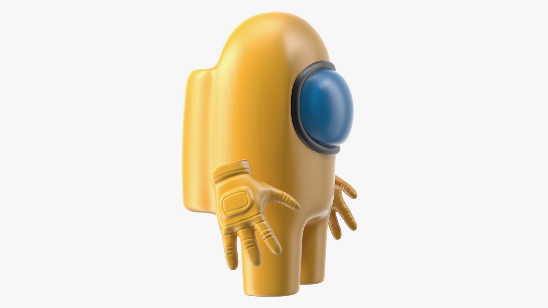 3D Among Us Yellow Character Rigged for Modo