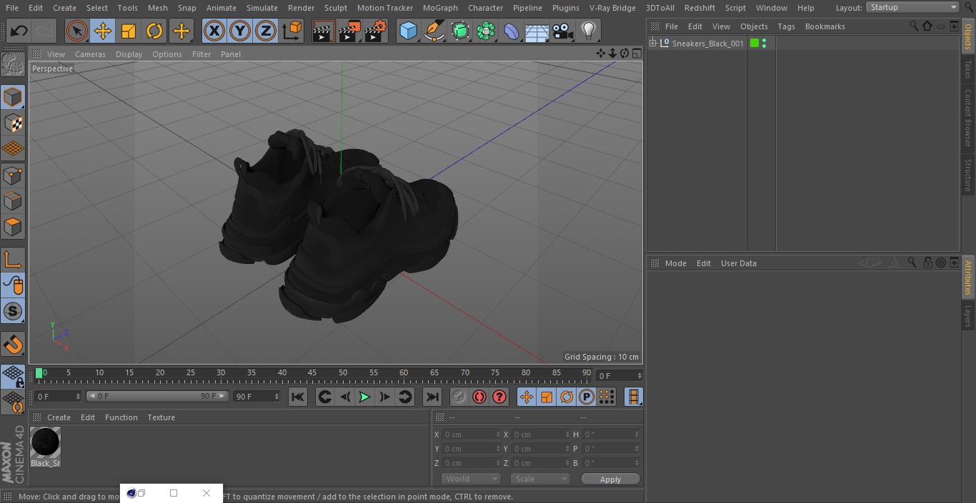 Sneakers Black 3D model