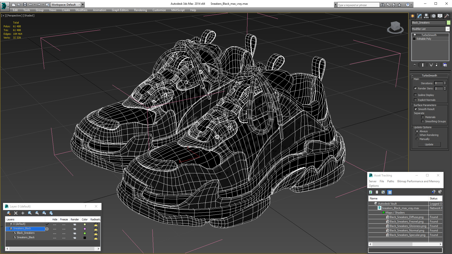 Sneakers Black 3D model