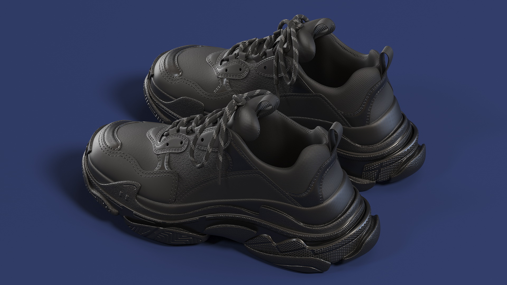 Sneakers Black 3D model