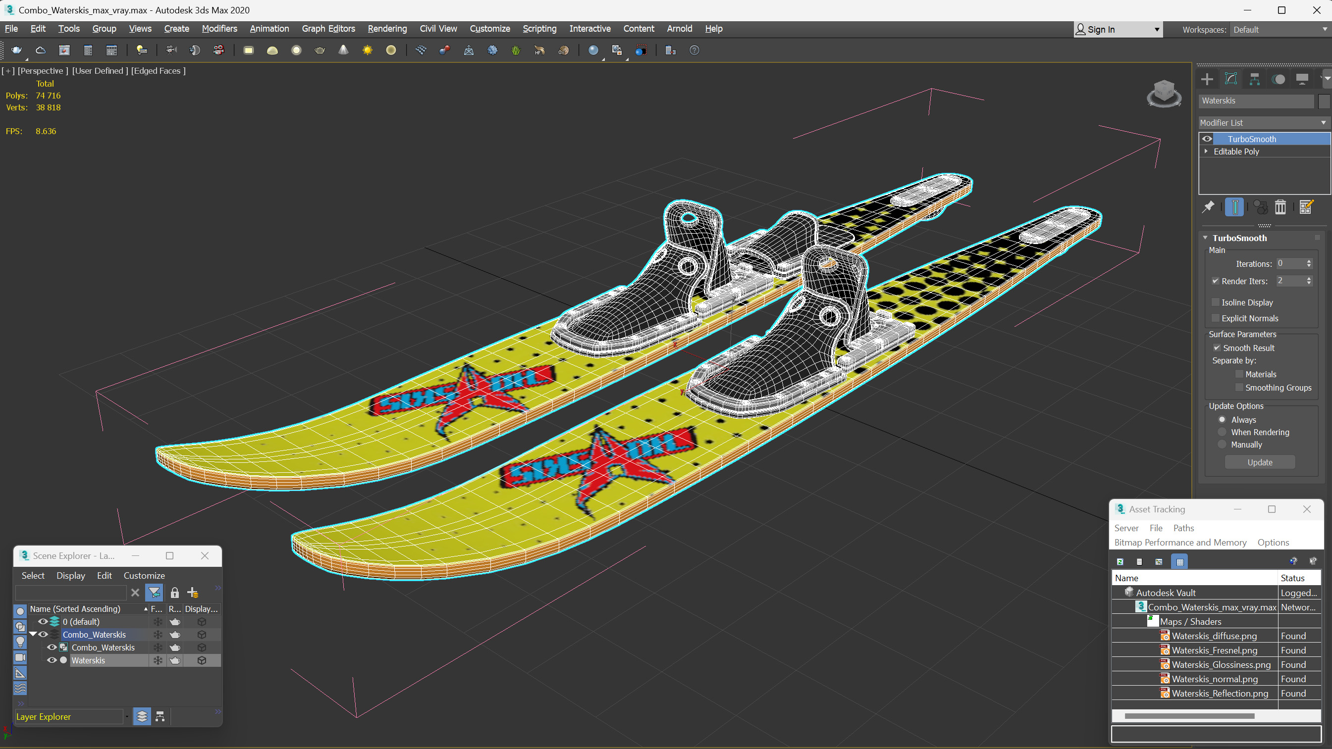 3D model Combo Waterskis