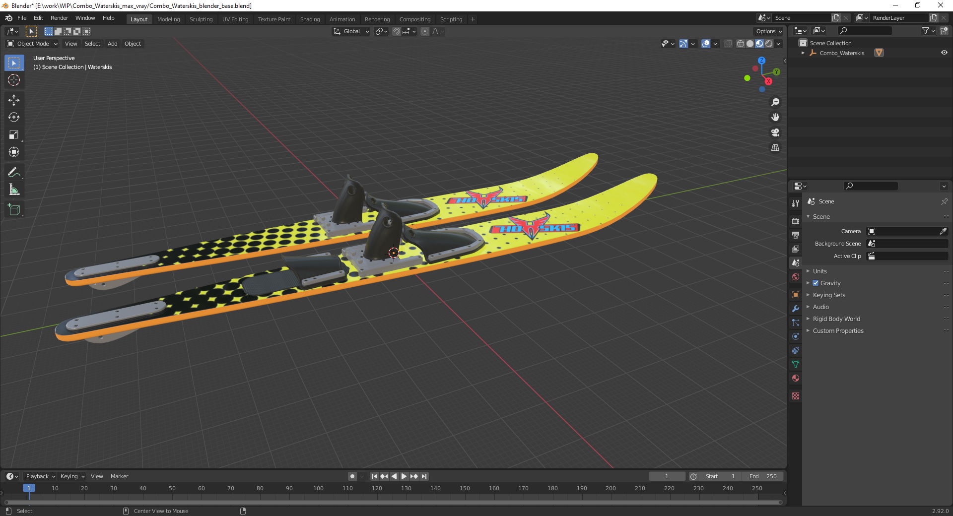 3D model Combo Waterskis