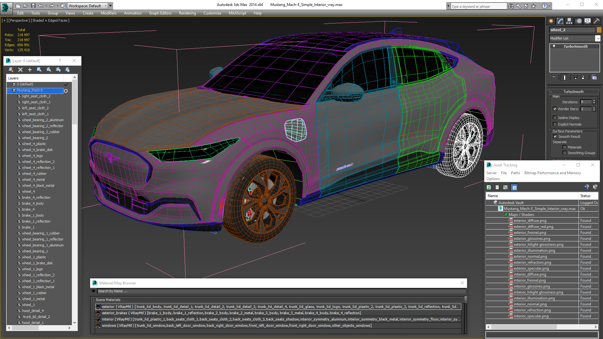 3D model Mustang Mach-E Simple Interior