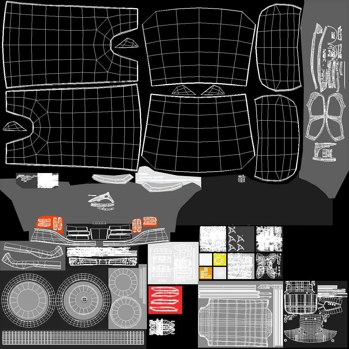 3D model Mustang Mach-E Simple Interior