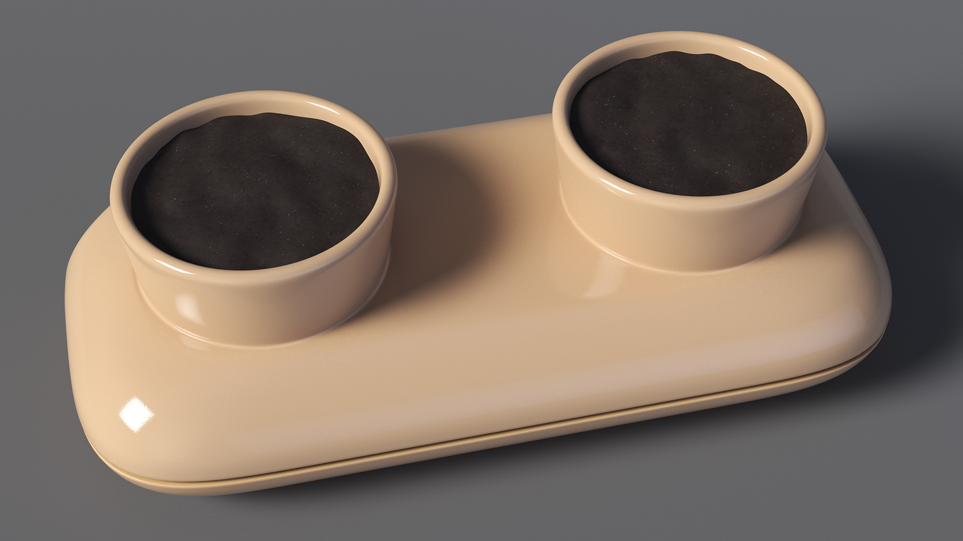 3D model Sagaform Double Herb Pot Beige