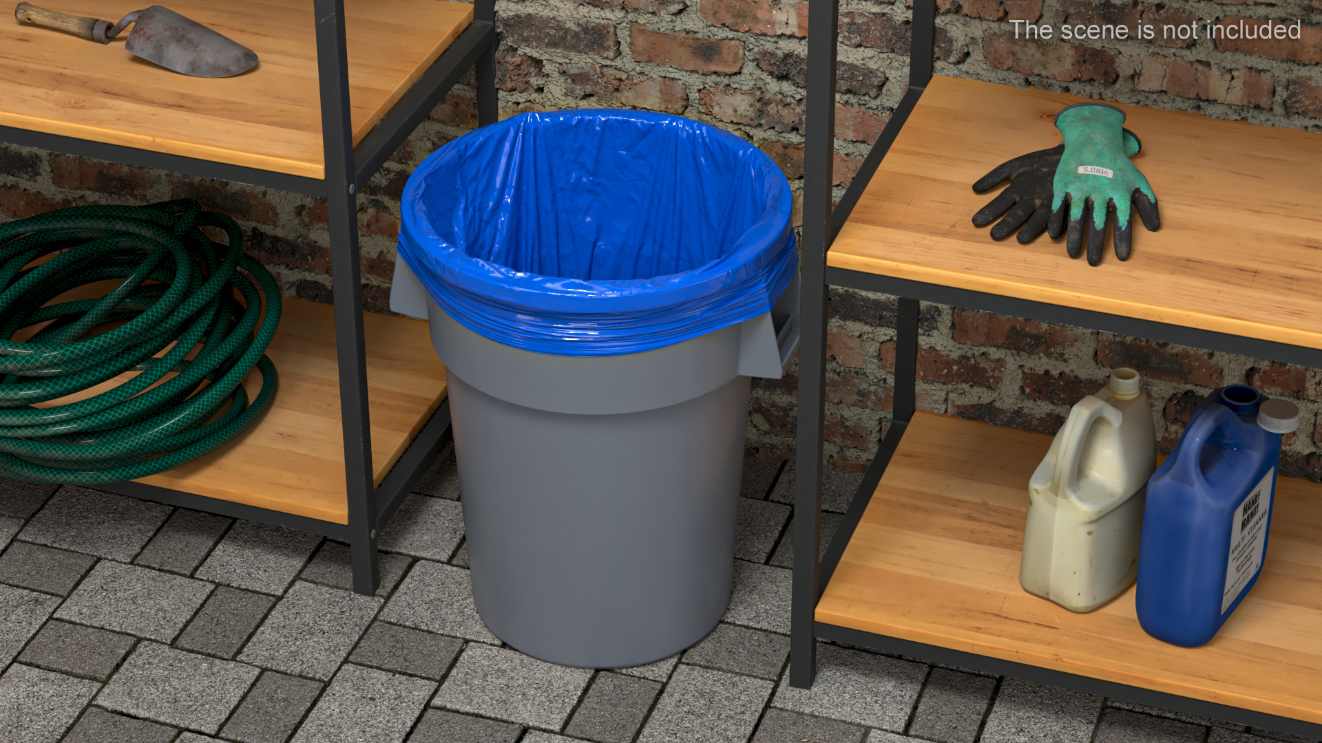 3D model Trash Bin with a Bag