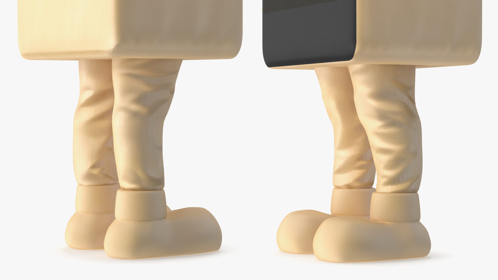 Phone Costume Character Golden Rigged 3D