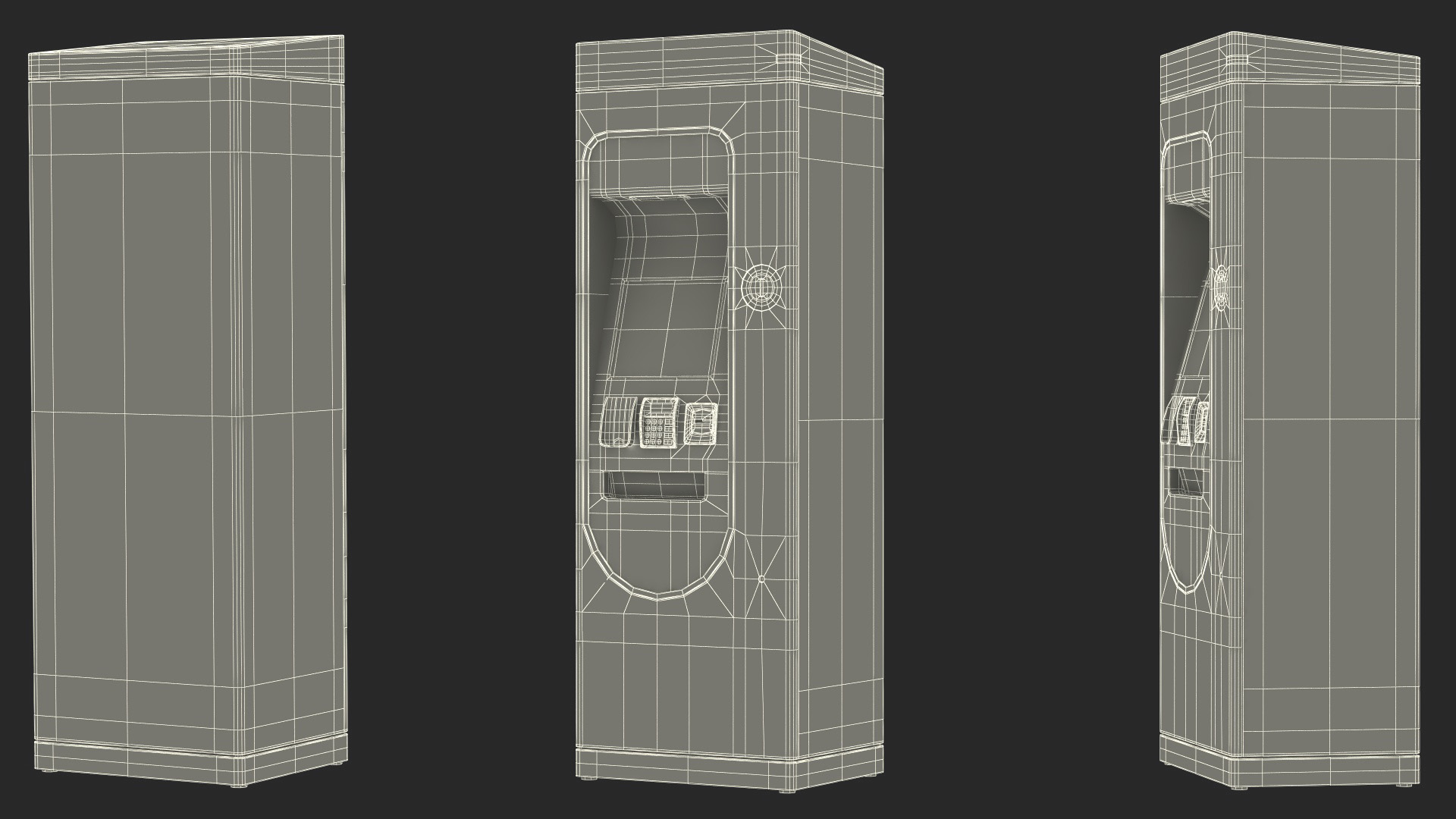 3D Card or Cash Ticket Machine Green model