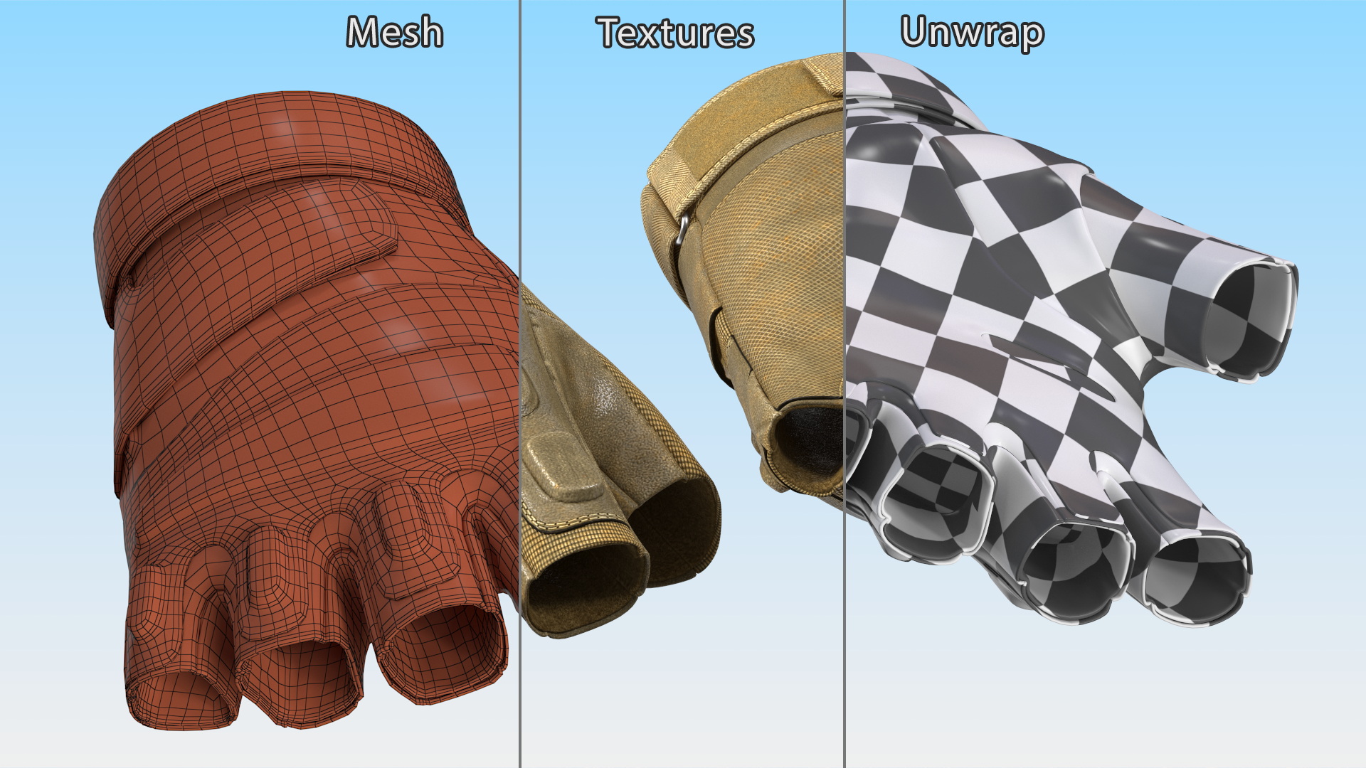 3D Tactical Fingerless Gloves