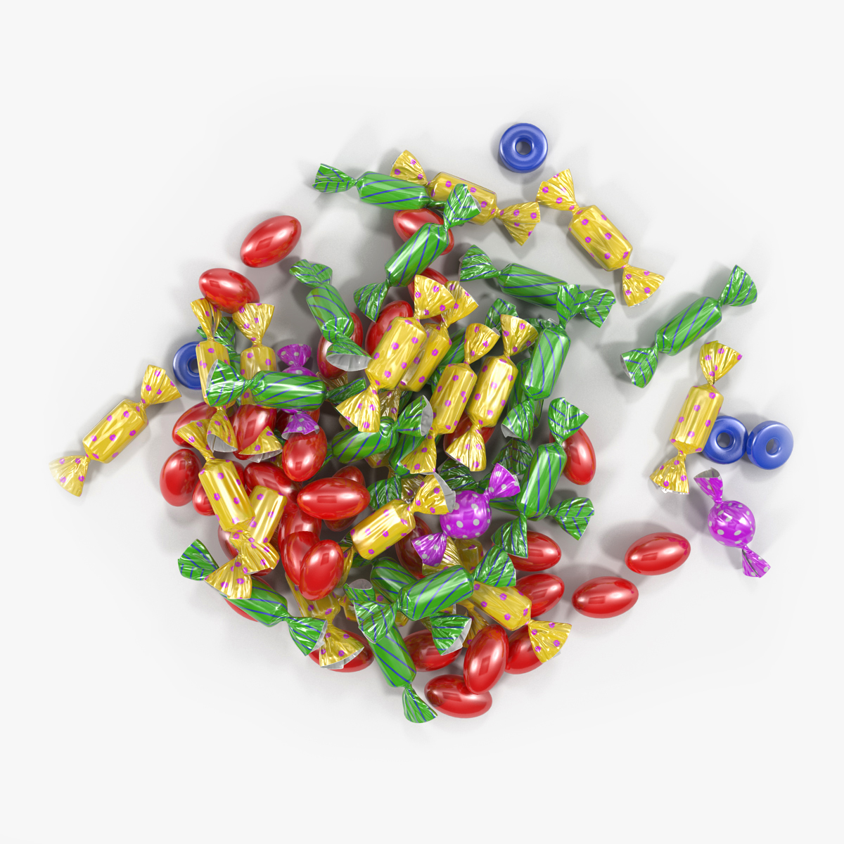 Colorful Candy Pile 3D model