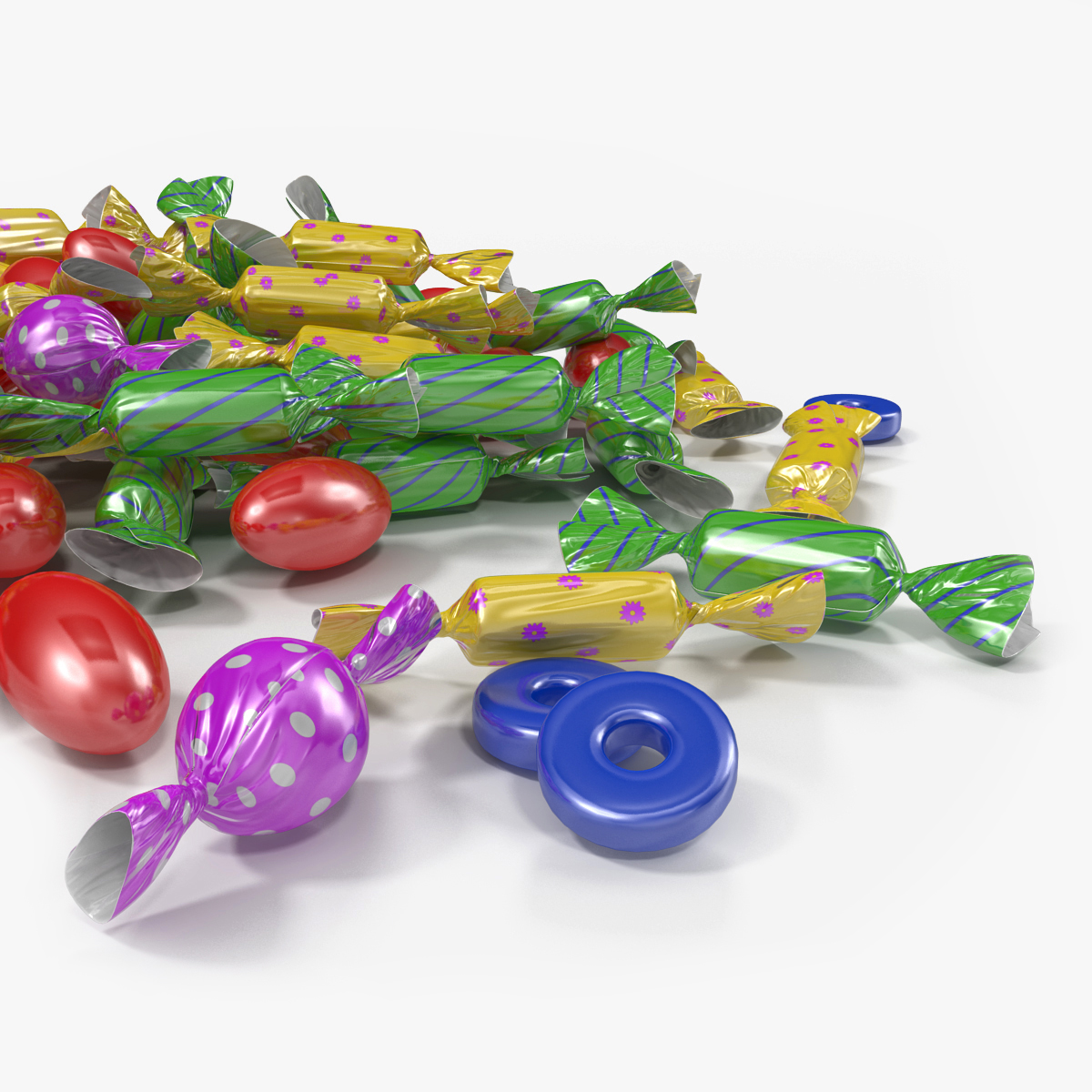 Colorful Candy Pile 3D model