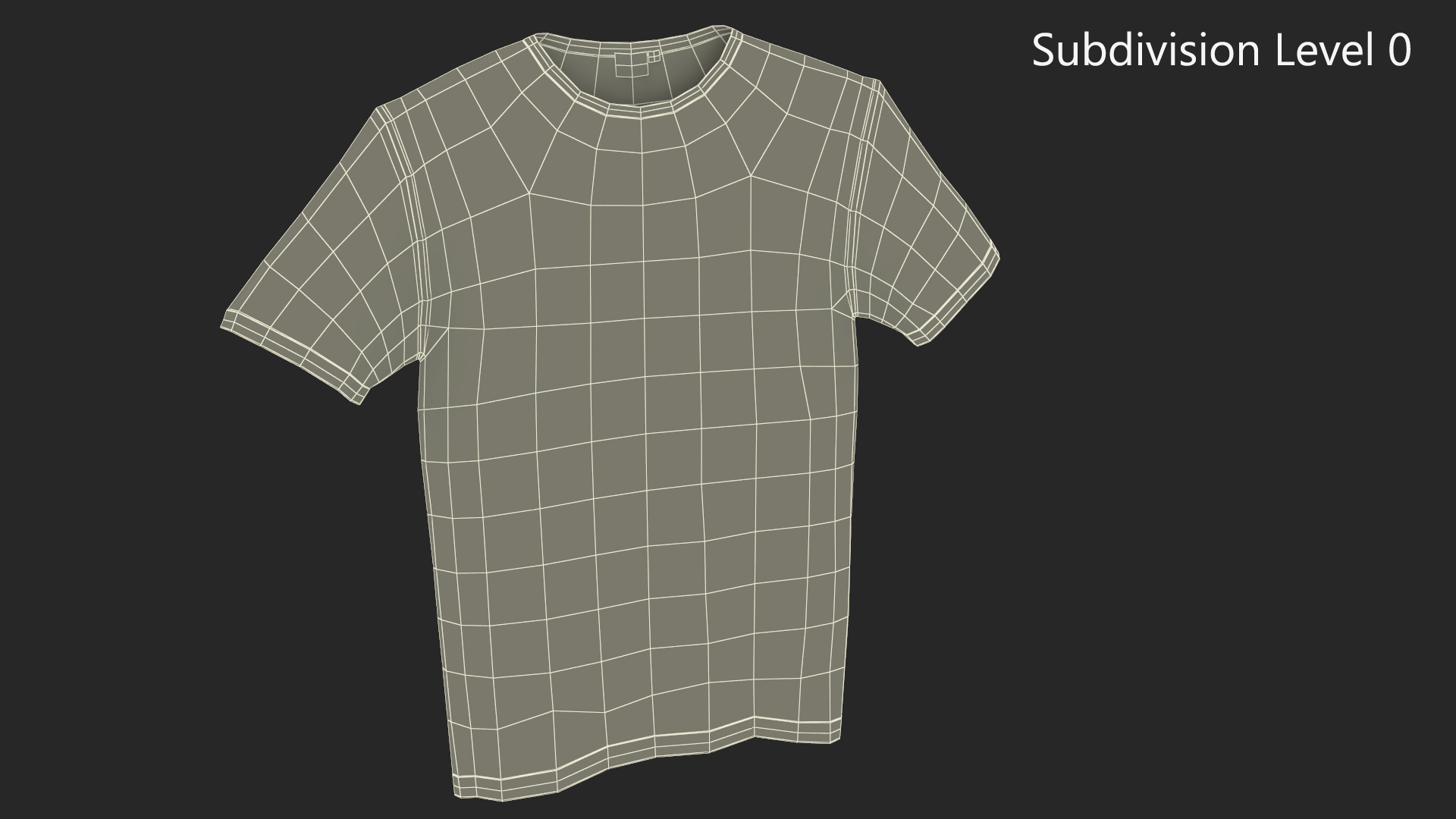 3D T-Shirt White model