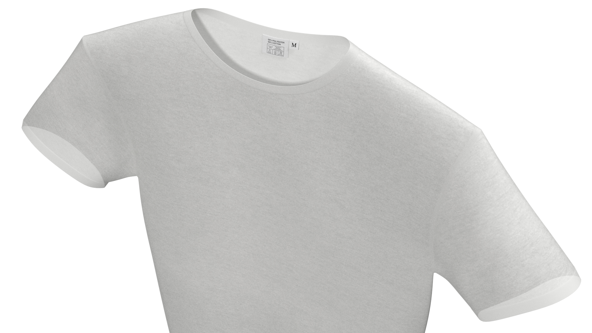 3D T-Shirt White model