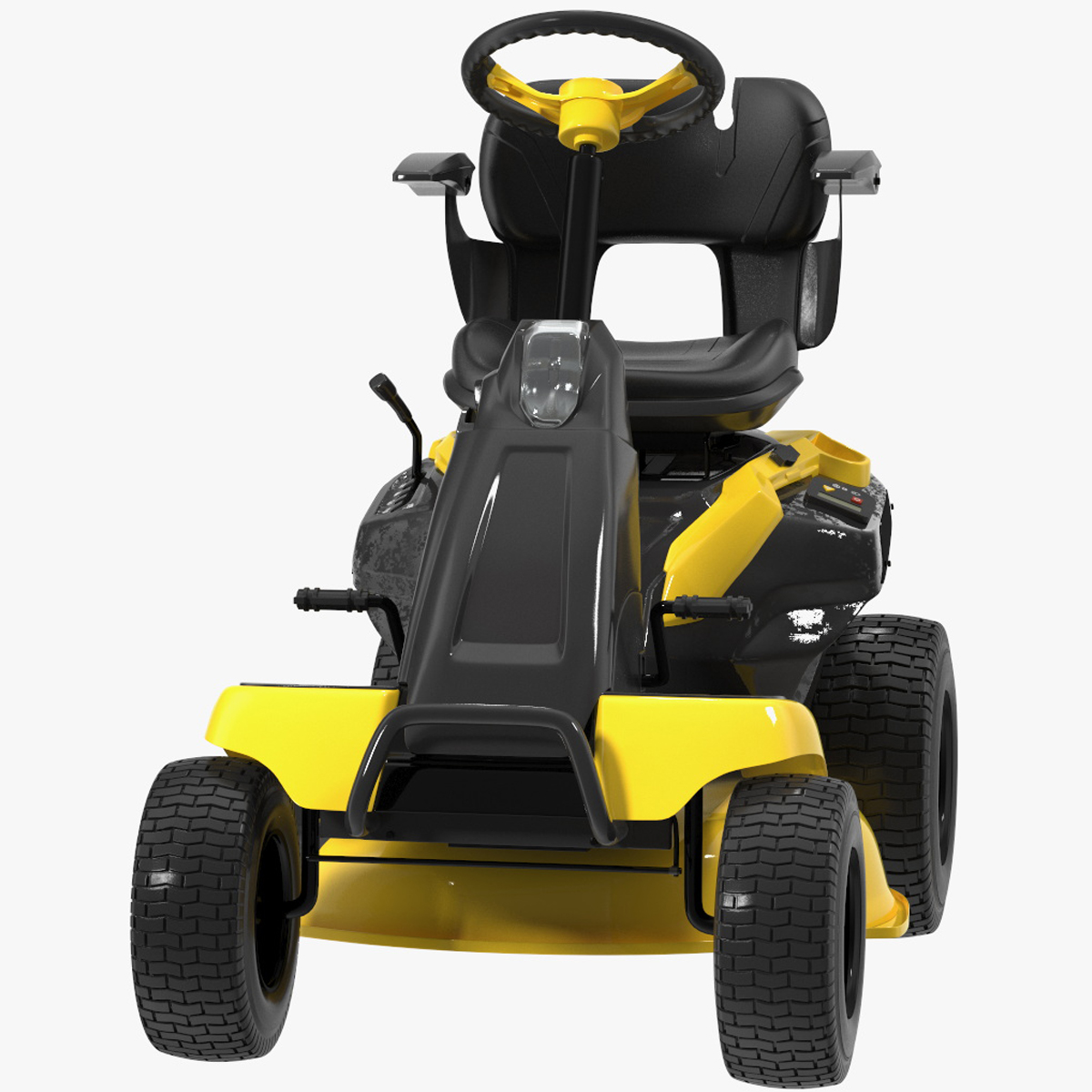 Electric Riding Lawn Mower Rigged for Cinema 4D 3D