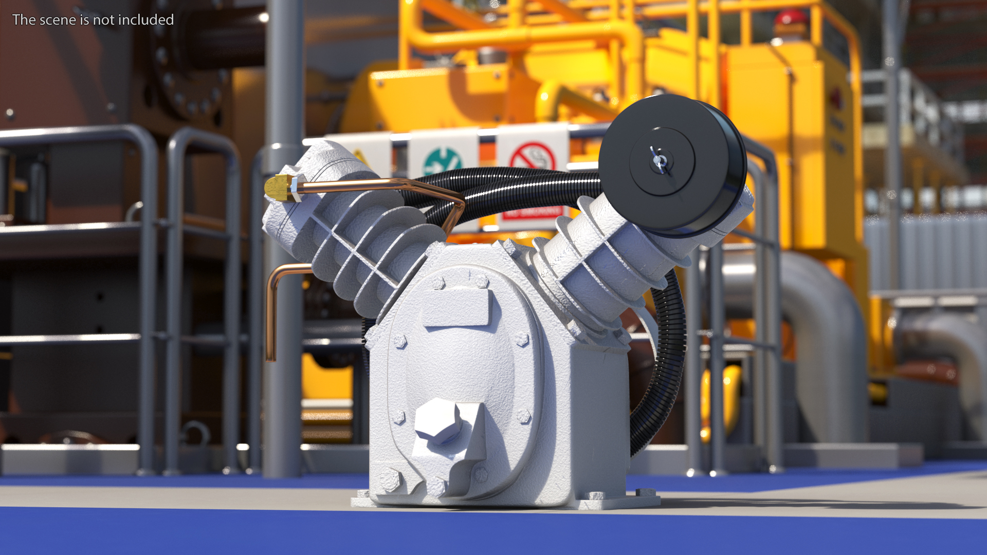 Aluminium Air Compressor Pump 3D model